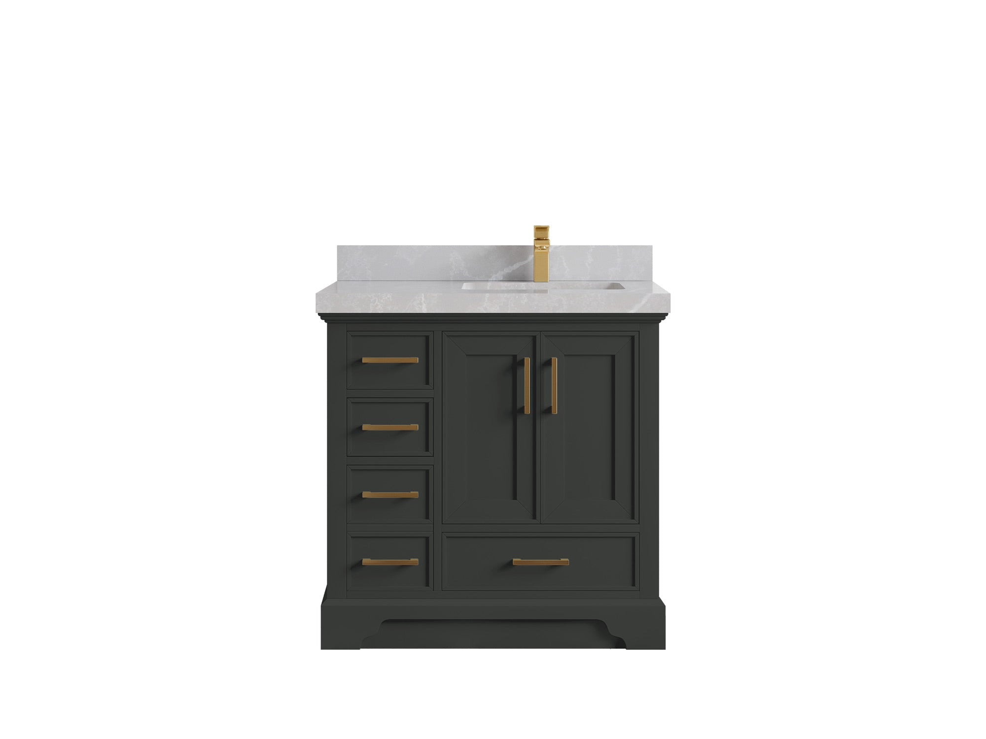 Charlotte 36 in. W x 22 in. D Right Offset Sink Bathroom Vanity - Willow Bath and Vanity