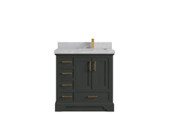 Charlotte 36 in. W x 22 in. D Right Offset Sink Bathroom Vanity - photo 30