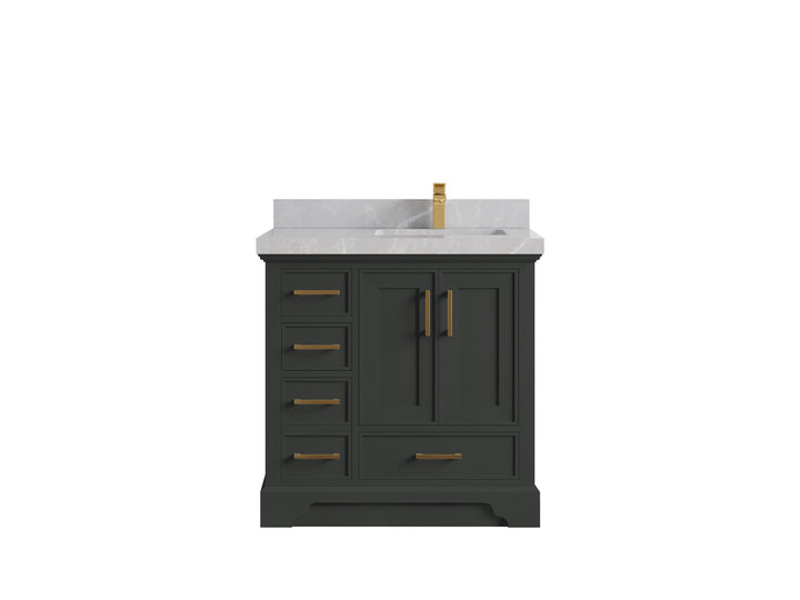 Charlotte 36 in. W x 22 in. D Right Offset Sink Bathroom Vanity - photo 30