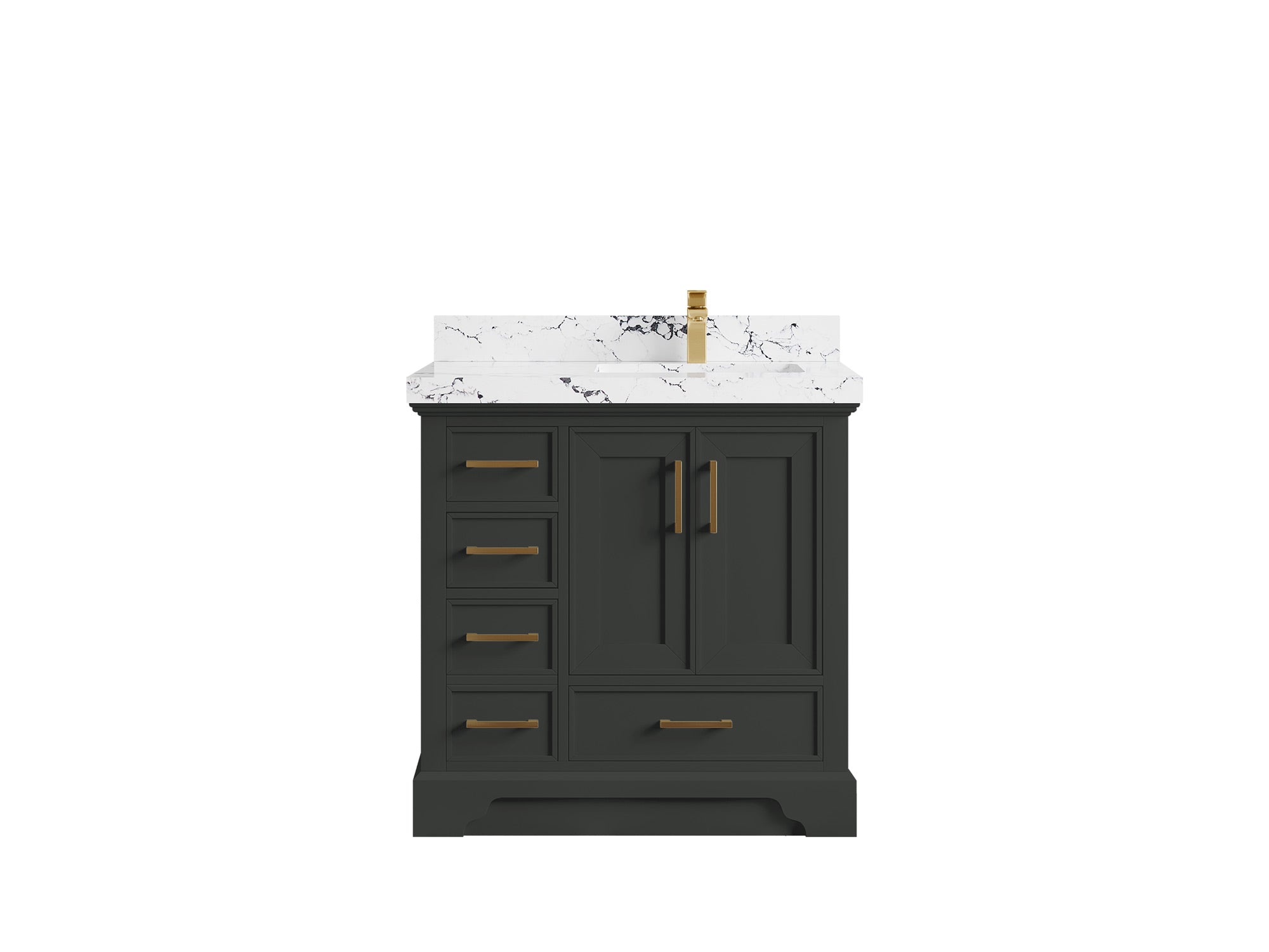 Charlotte 36 in. W x 22 in. D Right Offset Sink Bathroom Vanity - Willow Bath and Vanity