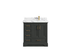 Charlotte 36 in. W x 22 in. D Right Offset Sink Bathroom Vanity - photo 38