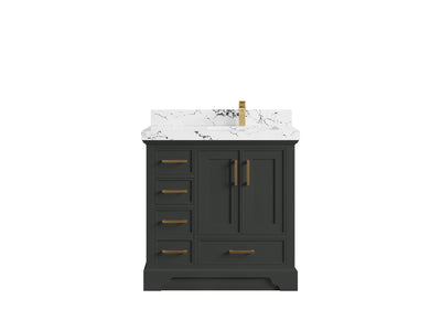 Charlotte 36 in. W x 22 in. D Right Offset Sink Bathroom Vanity - Willow Bath and Vanity