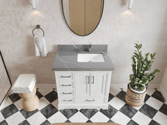 Charlotte 36 in. W x 22 in. D Right Offset Sink Bathroom Vanity - photo 26
