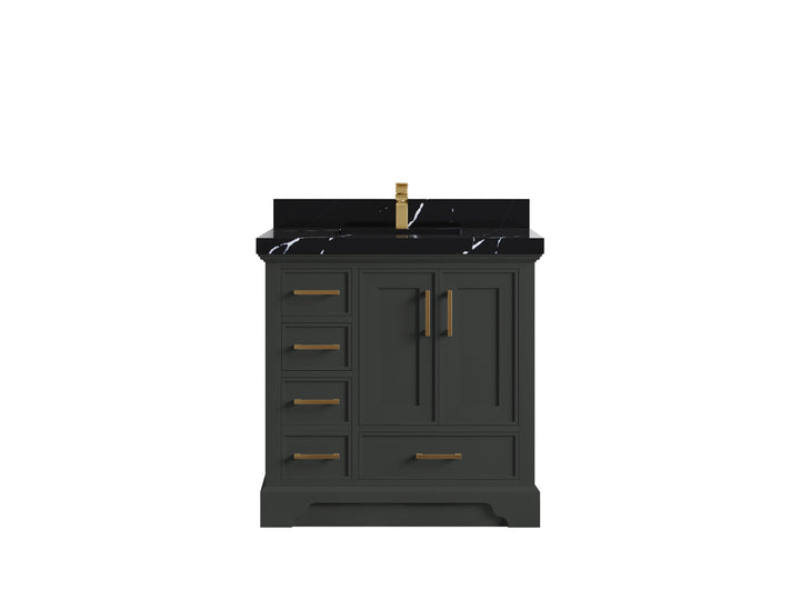 Charlotte 36" W x 22" D Center Sink Vanity for Elegant Bathroom Spaces - photo 8