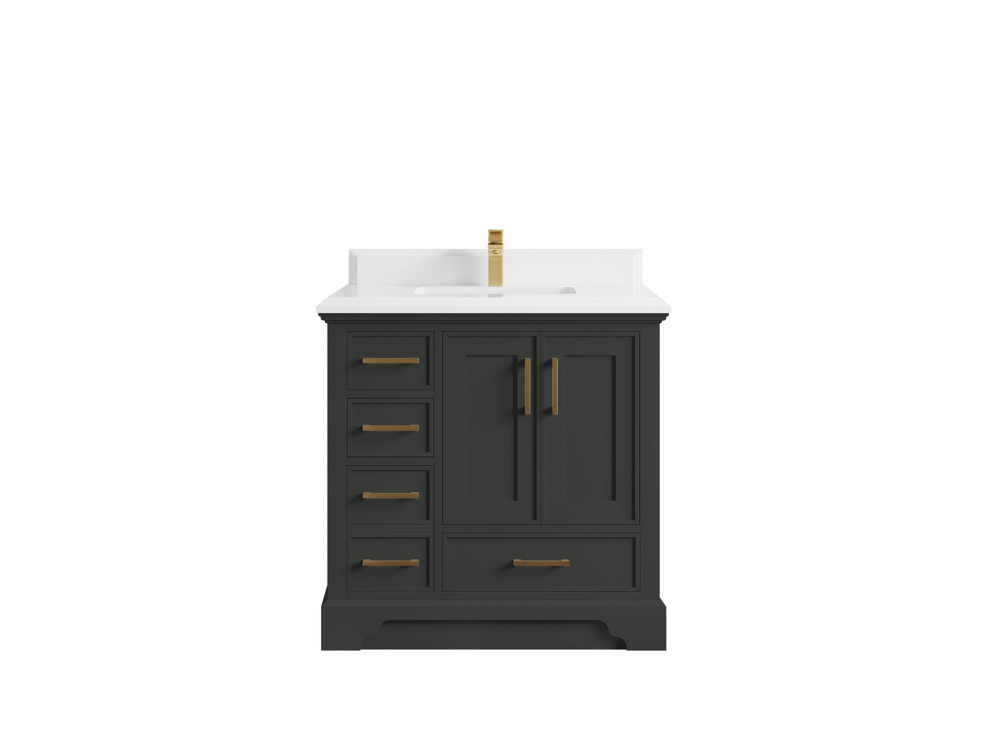Charlotte 36" W x 22" D Center Sink Vanity for Elegant Bathroom Spaces - Willow Bath and Vanity