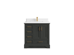 Charlotte 36 in. W x 22 in. D Center Sink Bathroom Vanity - photo 26
