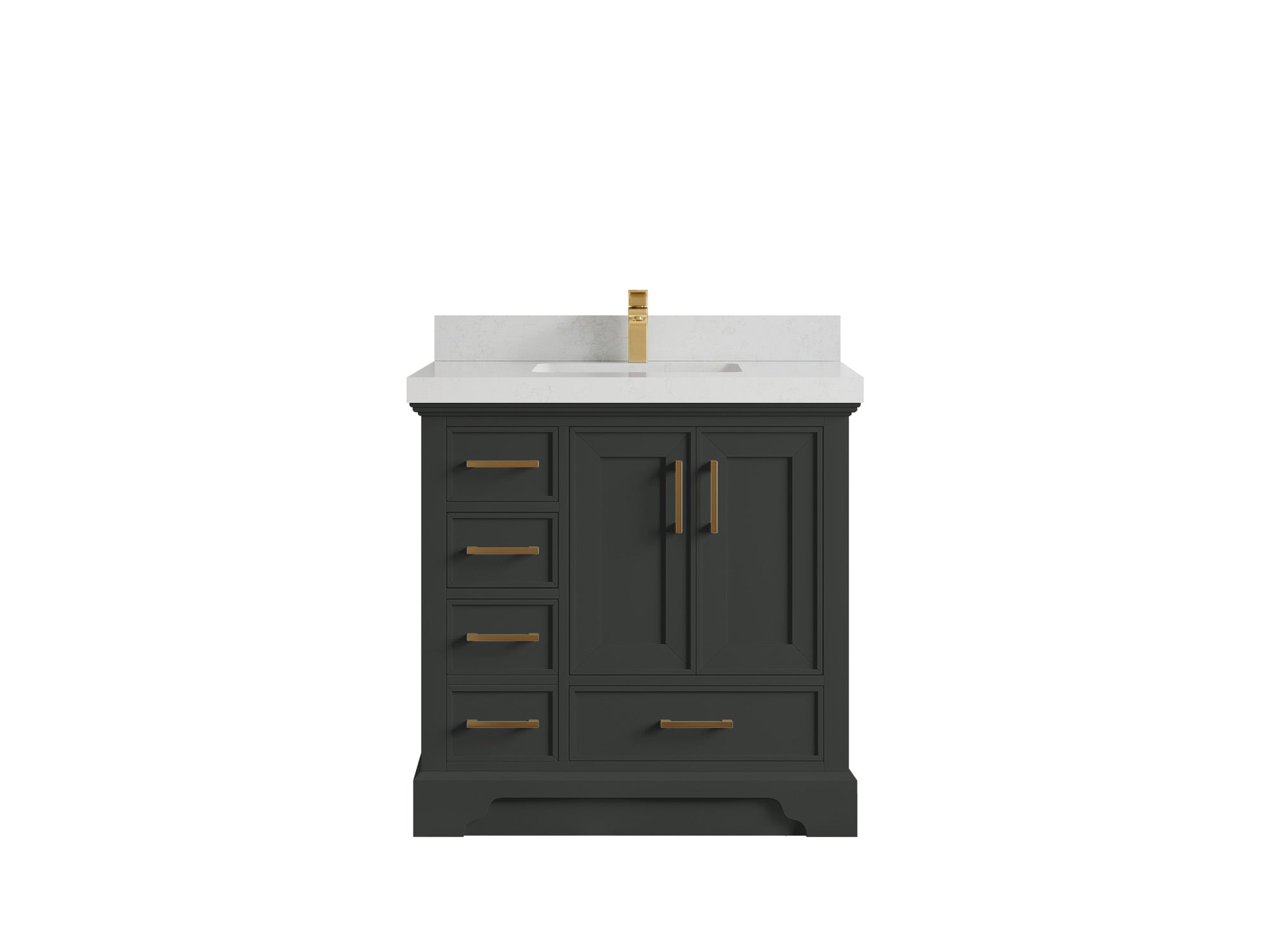 Charlotte 36" W x 22" D Center Sink Vanity for Elegant Bathroom Spaces - Willow Bath and Vanity