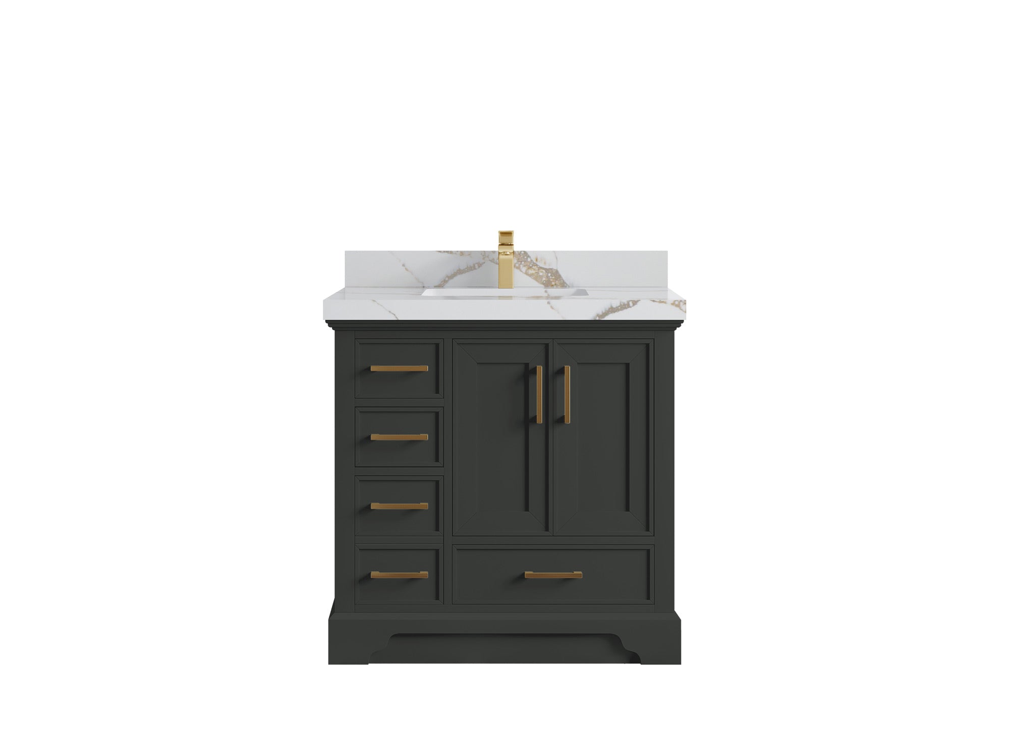Charlotte 36" W x 22" D Center Sink Vanity for Elegant Bathroom Spaces - Willow Bath and Vanity