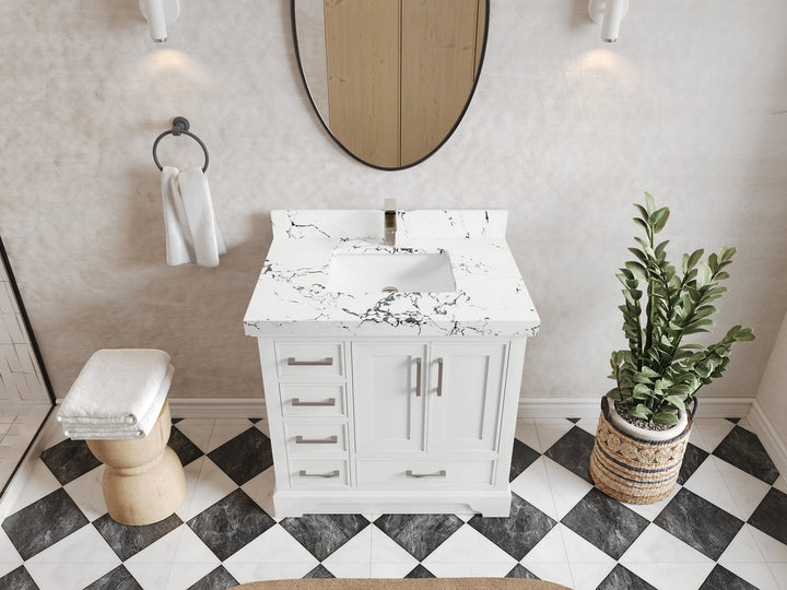 Charlotte 36" W x 22" D Center Sink Vanity for Elegant Bathroom Spaces - photo 41
