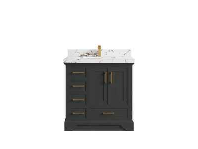 Charlotte 36" W x 22" D Center Sink Vanity for Elegant Bathroom Spaces - Willow Bath and Vanity