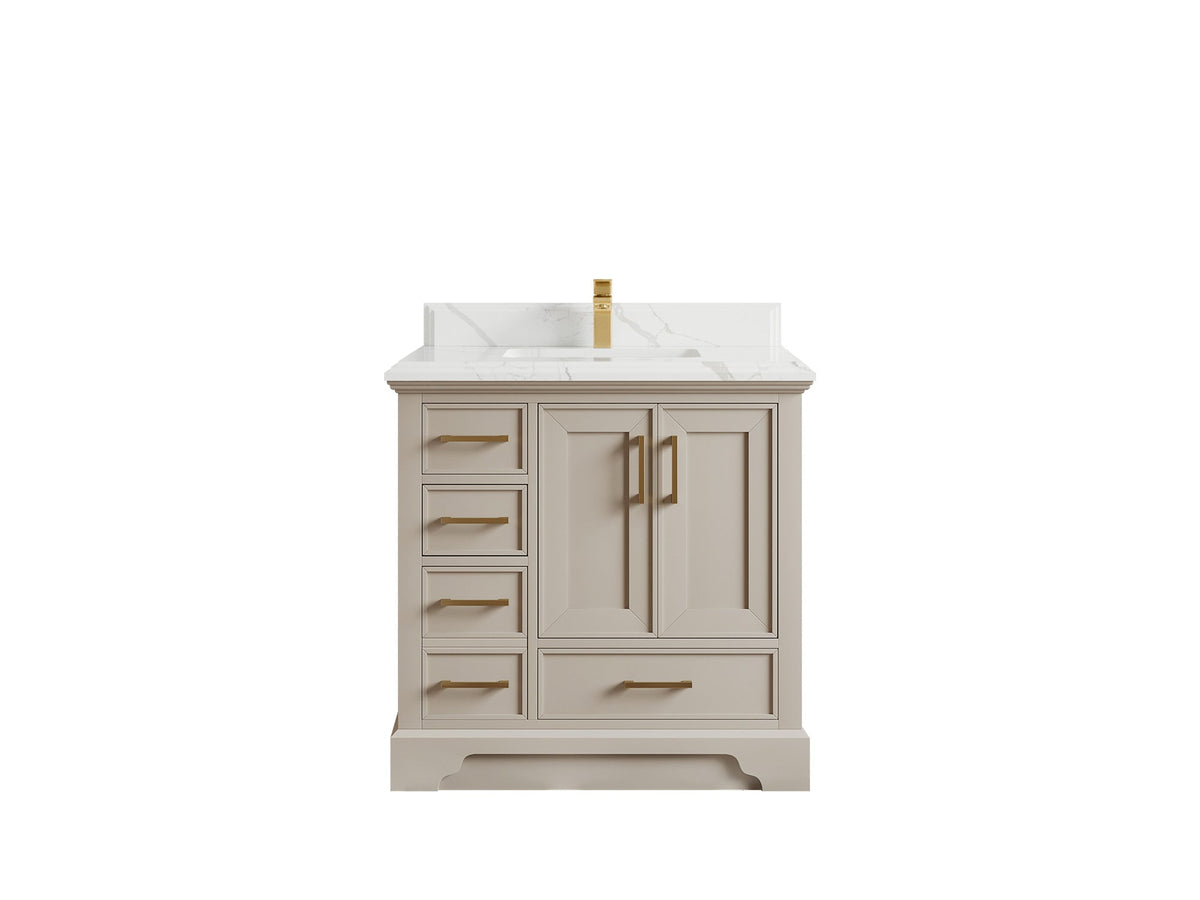 Charlotte 36" W x 22" D Center Sink Vanity for Elegant Bathroom Spaces - Willow Bath and Vanity