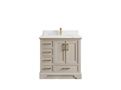 Charlotte 36" W x 22" D Center Sink Vanity for Elegant Bathroom Spaces - Willow Bath and Vanity