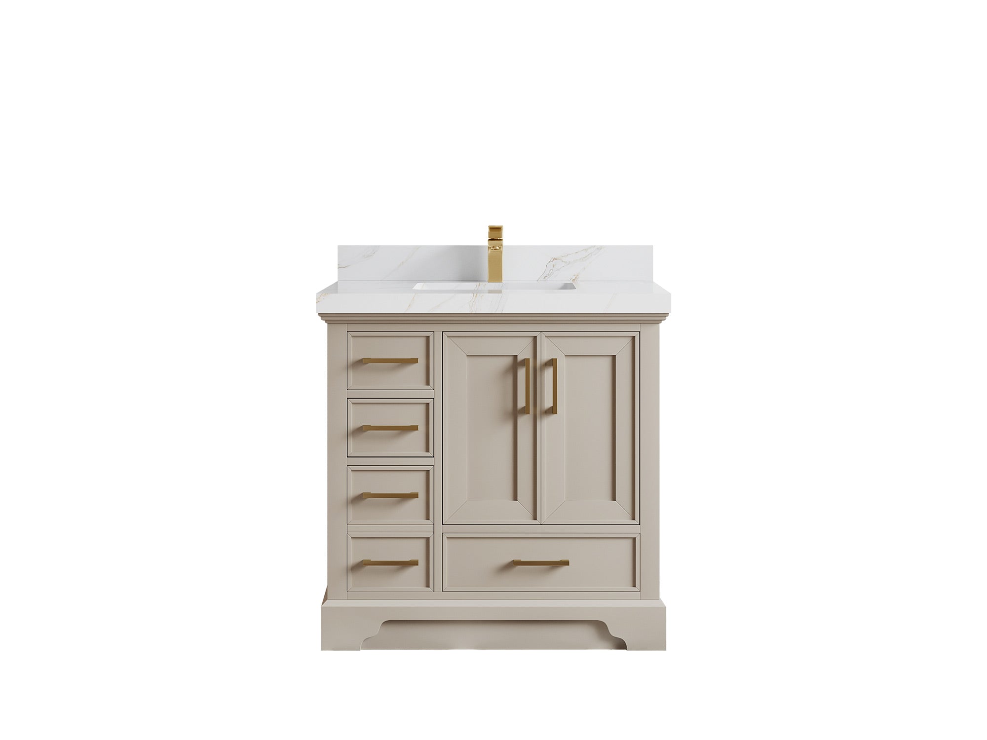 Charlotte 36" W x 22" D Center Sink Vanity for Elegant Bathroom Spaces - Willow Bath and Vanity