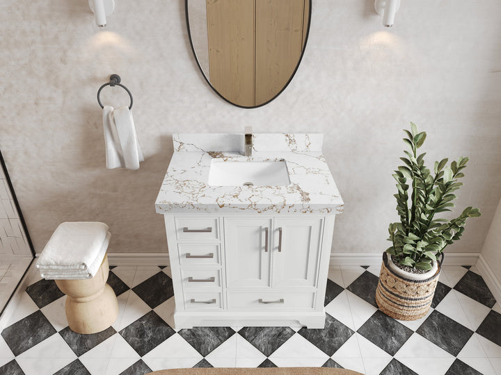 Charlotte 36" W x 22" D Center Sink Vanity for Elegant Bathroom Spaces - photo 39