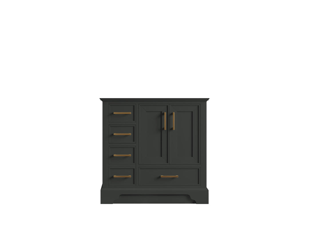 Charlotte 36" W x 22" D Center Sink Vanity for Elegant Bathroom Spaces - Willow Bath and Vanity