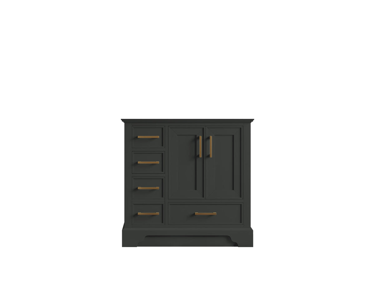 Charlotte 36" W x 22" D Center Sink Vanity for Elegant Bathroom Spaces - Willow Bath and Vanity