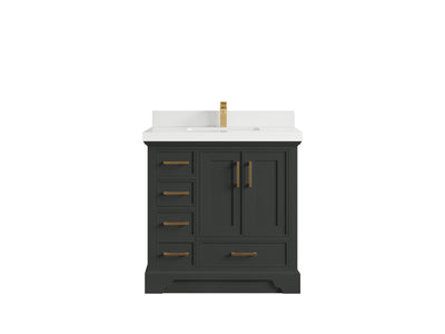 Charlotte 36" W x 22" D Center Sink Vanity for Elegant Bathroom Spaces - Willow Bath and Vanity