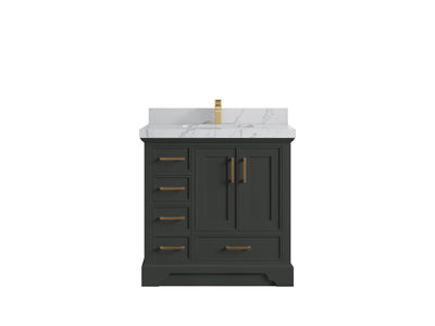 Charlotte 36" W x 22" D Center Sink Vanity for Elegant Bathroom Spaces - Willow Bath and Vanity