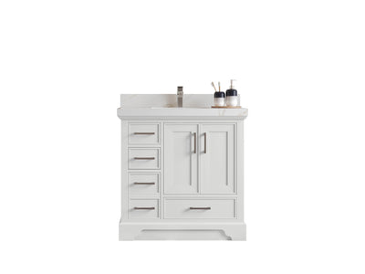Charlotte 36" W x 22" D Center Sink Vanity for Elegant Bathroom Spaces - Willow Bath and Vanity
