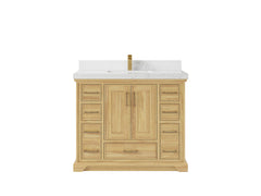 Charlotte 42 in. W x 22 in. D Single Sink Bathroom Teak Wood Vanity - photo 18