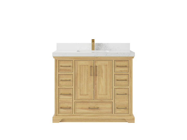 Charlotte 42 in. W x 22 in. D Single Sink Bathroom Teak Wood Vanity - photo 18