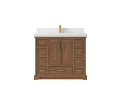 Charlotte 42 in. W x 22 in. D Single Sink Bathroom Teak Wood Vanity - photo 18