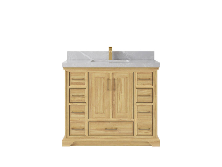 Charlotte 42 in. W x 22 in. D Single Sink Bathroom Teak Wood Vanity - photo 19