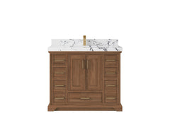 Charlotte 42 in. W x 22 in. D Single Sink Bathroom Teak Wood Vanity - photo 23