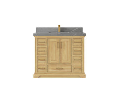 Charlotte 42 in. W x 22 in. D Single Sink Bathroom Teak Wood Vanity - photo 20