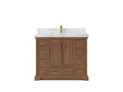 Charlotte 42 in. W x 22 in. D Single Sink Bathroom Teak Wood Vanity - photo 8