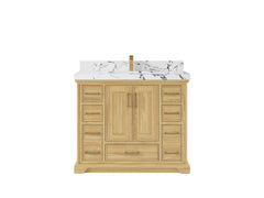 Charlotte 42 in. W x 22 in. D Single Sink Bathroom Teak Wood Vanity - photo 23