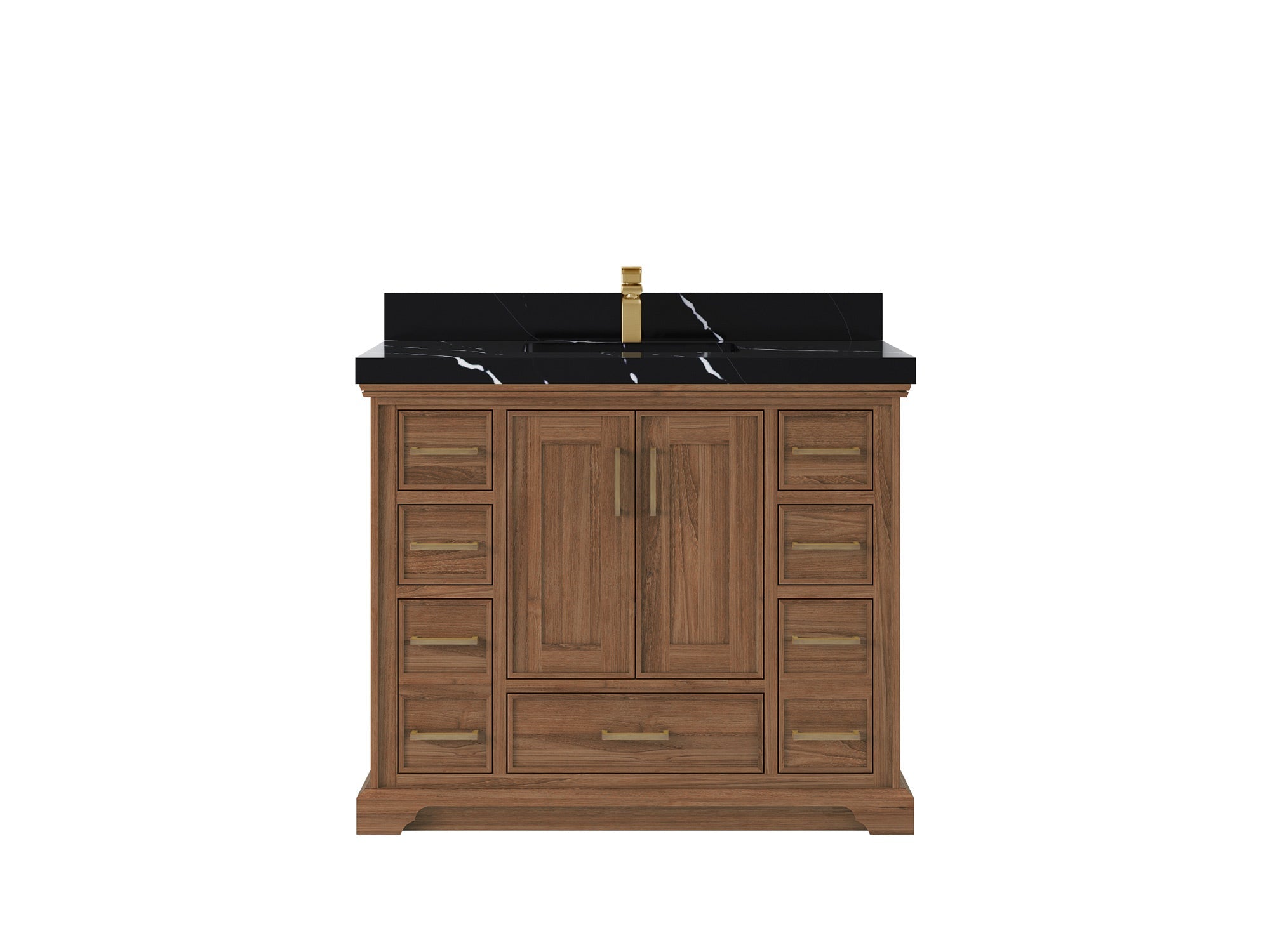 Charlotte 42 in. W x 22 in. D Single Sink Bathroom Teak Wood Vanity - Willow Bath and Vanity