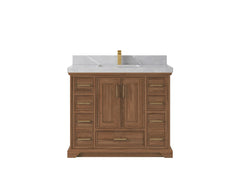 Charlotte 42 in. W x 22 in. D Single Sink Bathroom Teak Wood Vanity - photo 19
