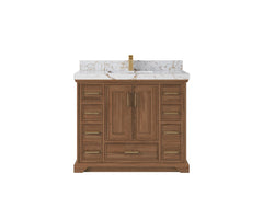 Charlotte 42 in. W x 22 in. D Single Sink Bathroom Teak Wood Vanity - photo 22