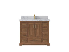 Charlotte 42 in. W x 22 in. D Single Sink Bathroom Teak Wood Vanity - photo 24