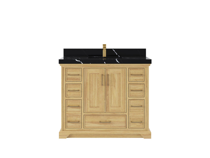 Charlotte 42 in. W x 22 in. D Single Sink Bathroom Teak Wood Vanity - photo 11