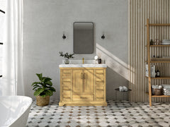 Charlotte 42 in. W x 22 in. D Single Sink Bathroom Teak Wood Vanity - photo 4