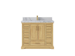 Charlotte 42 in. W x 22 in. D Single Sink Bathroom Teak Wood Vanity - photo 24