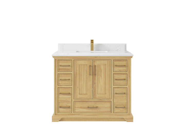 Charlotte 42 in. W x 22 in. D Single Sink Bathroom Teak Wood Vanity - photo 16