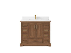 Charlotte 42 in. W x 22 in. D Single Sink Bathroom Teak Wood Vanity - photo 15