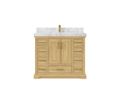 Charlotte 42 in. W x 22 in. D Single Sink Bathroom Teak Wood Vanity - photo 9