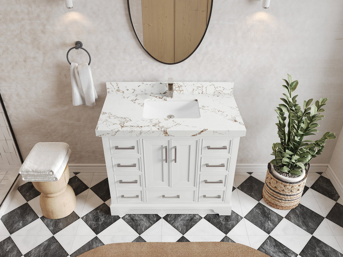 Charlotte 42 in. W x 22 in. D Single Sink Bathroom Vanity - Willow Bath and Vanity