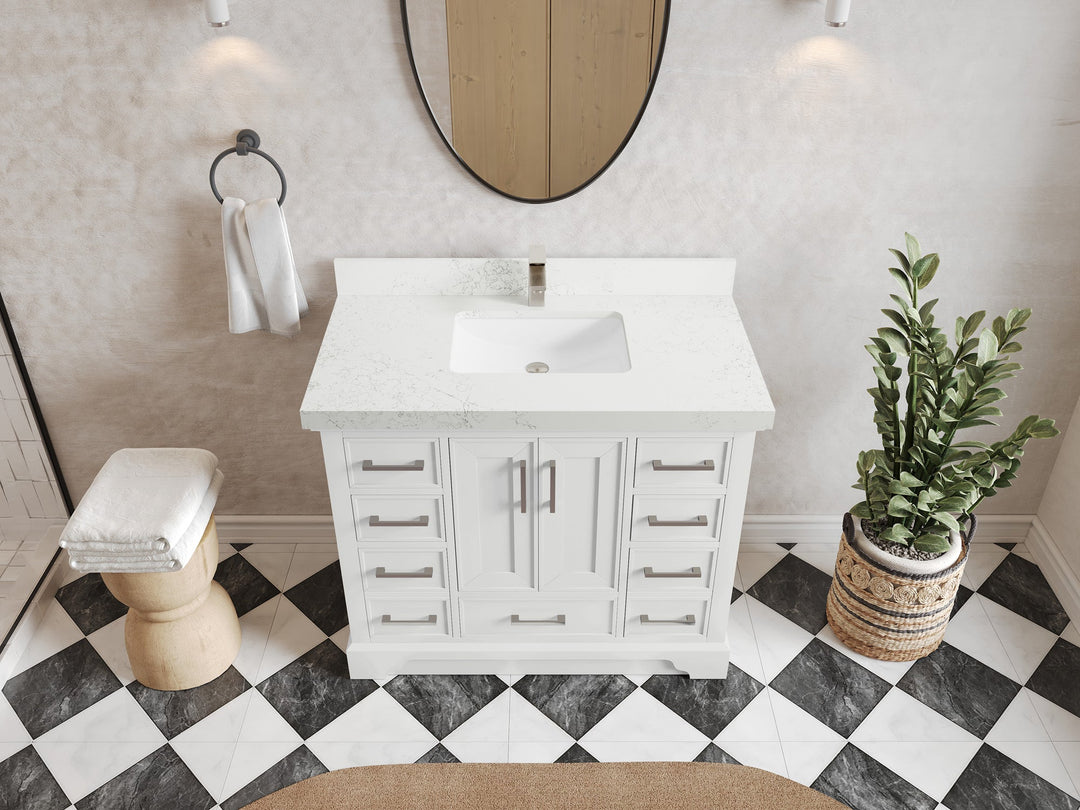 Charlotte 42 in. W x 22 in. D Single Sink Bathroom Vanity - Willow Bath and Vanity
