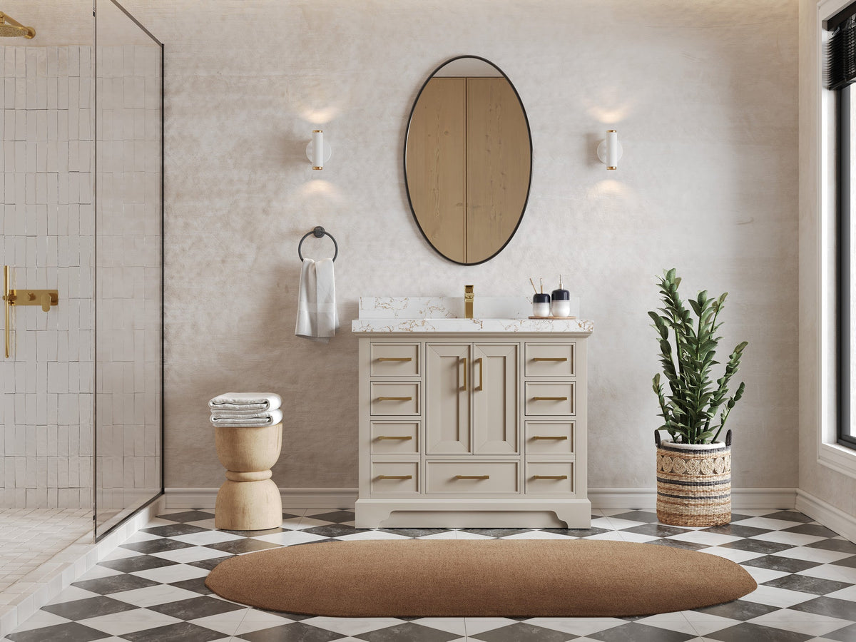 Charlotte 42 in. W x 22 in. D Single Sink Bathroom Vanity - Willow Bath and Vanity