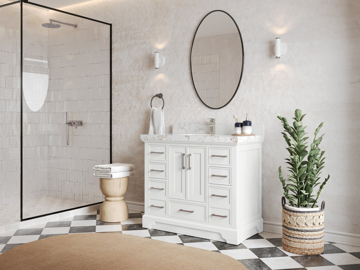 Charlotte 42 in. W x 22 in. D Single Sink Bathroom Vanity - Willow Bath and Vanity
