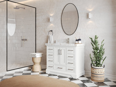 Charlotte 42 in. W x 22 in. D Single Sink Bathroom Vanity - Willow Bath and Vanity