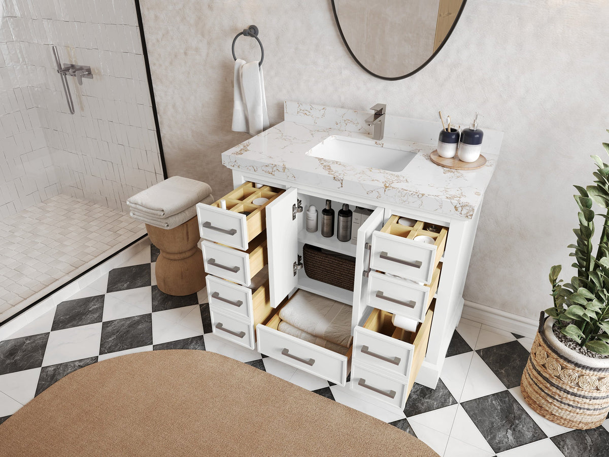 Charlotte 42 in. W x 22 in. D Single Sink Bathroom Vanity - Willow Bath and Vanity