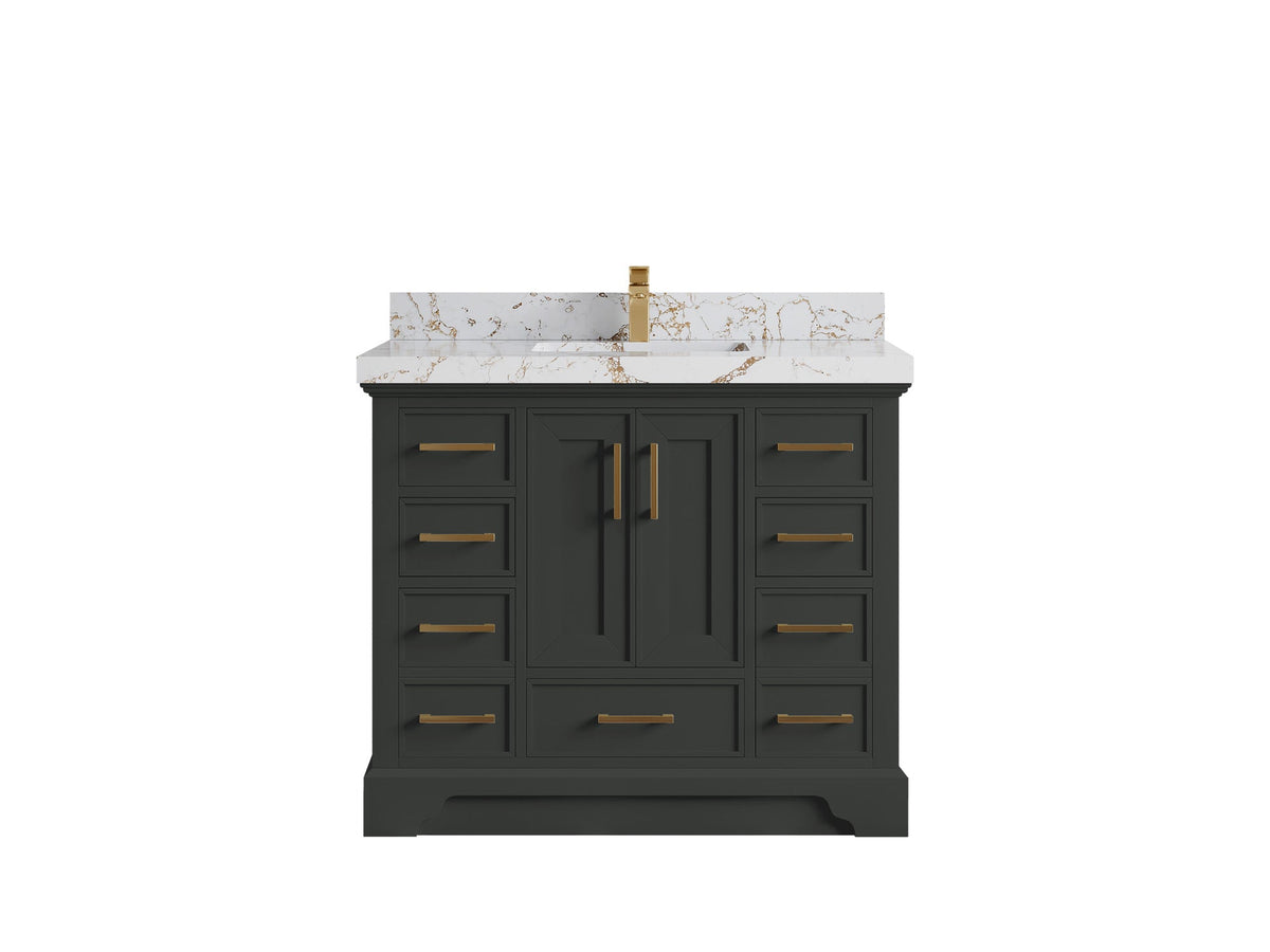 Charlotte 42 in. W x 22 in. D Single Sink Bathroom Vanity - Willow Bath and Vanity