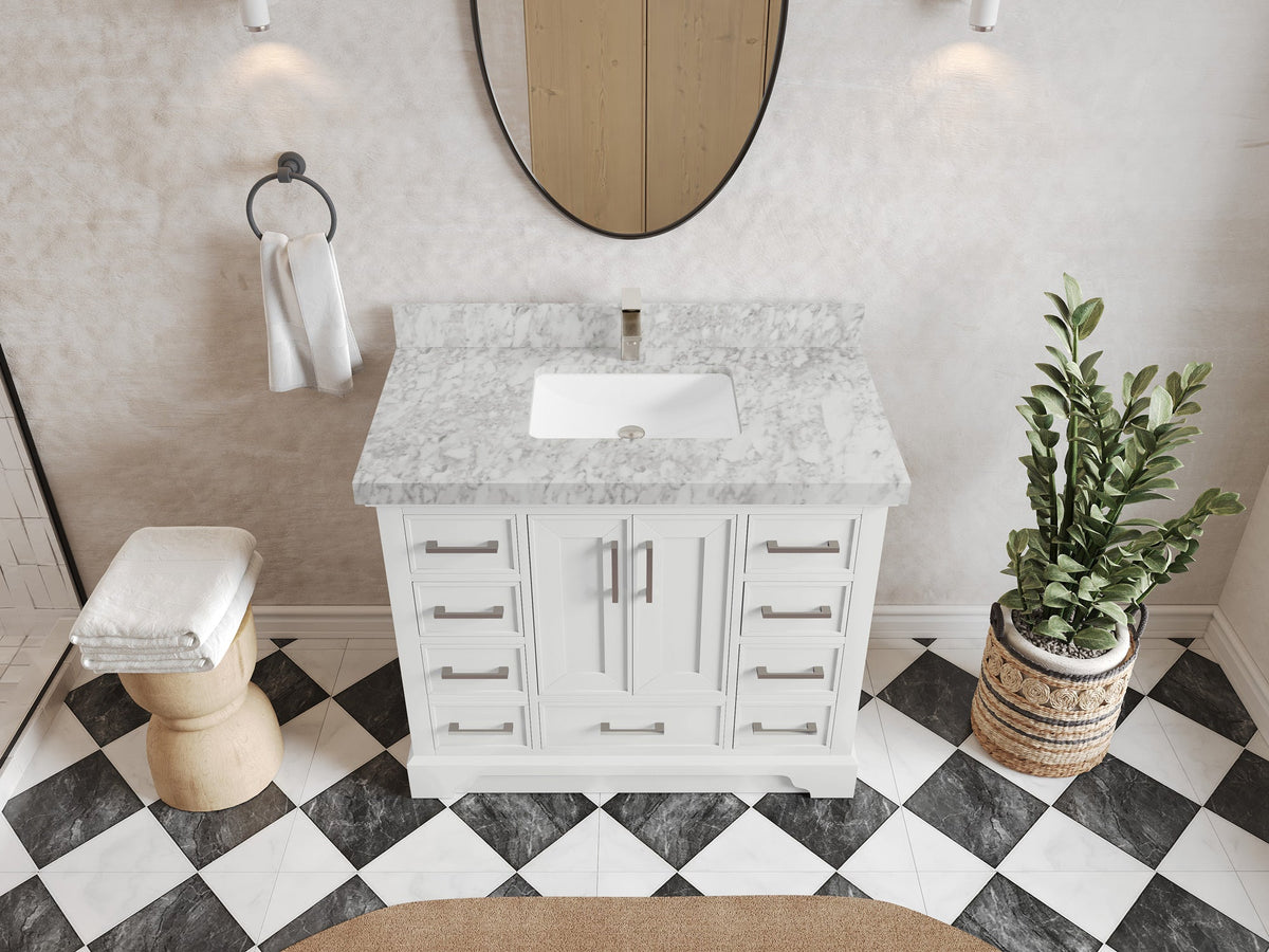 Charlotte 42 in. W x 22 in. D Single Sink Bathroom Vanity - Willow Bath and Vanity
