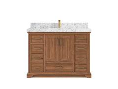 Charlotte 48 in. W x 22 in. D Single Sink Bathroom Teak Wood Vanity - photo 17